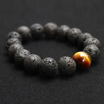 12MM  Black Volcanic Lava Stone