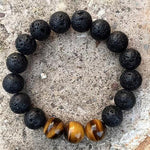 12MM  Black Volcanic Lava Stone