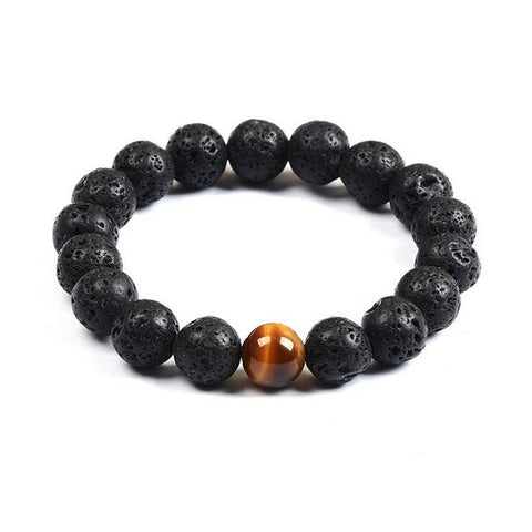 12MM  Black Volcanic Lava Stone