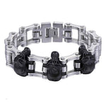 Davieslee Biker Skull Bracelet