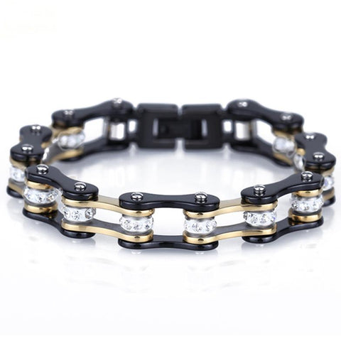 Black&Gold  Bike Chain Bangles