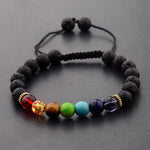 Colorful&Black Lava Stone Bracelet