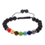 Colorful&Black Lava Stone Bracelet