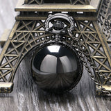 Black Steampunk Smooth Quartz Ball