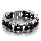 Silver-Black-Gold Bike Chain