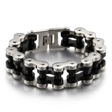 Silver-Black-Gold Bike Chain