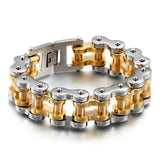 Silver-Black-Gold Bike Chain